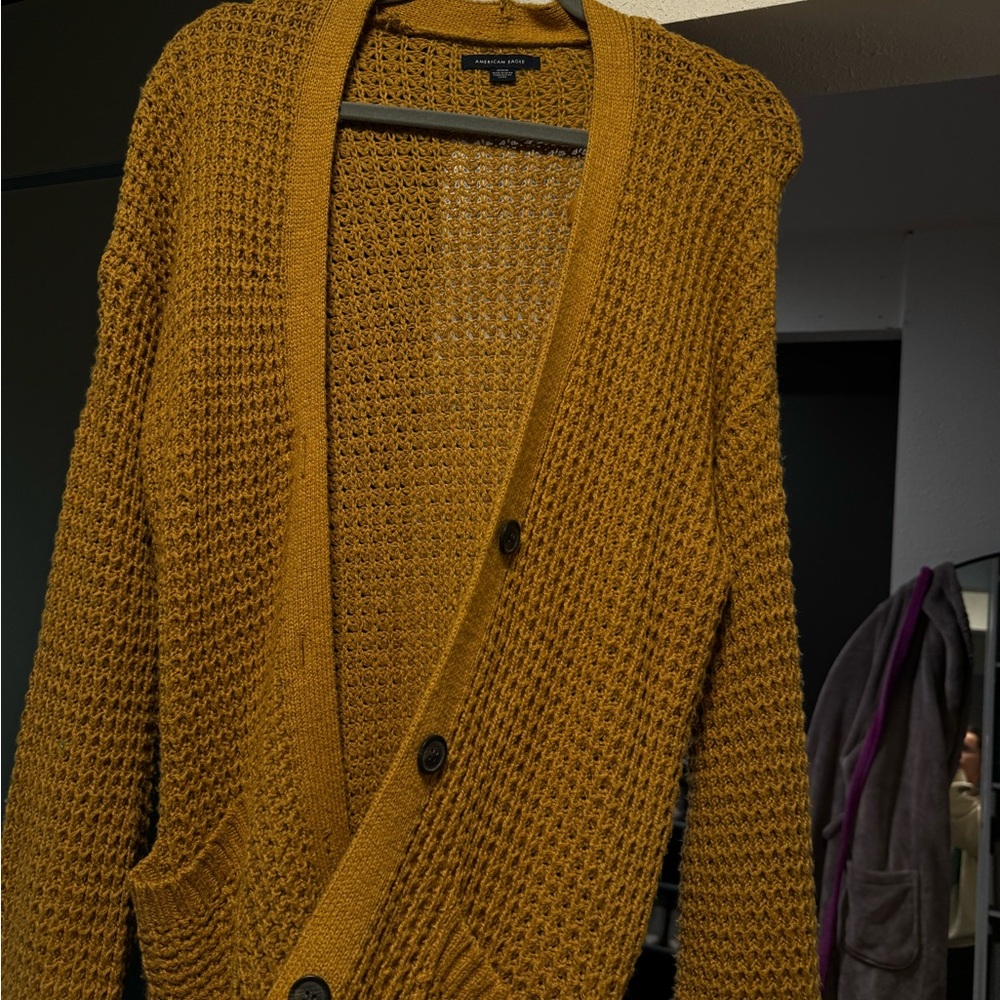 Women’s Mustard Cardigan Sweater